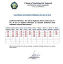 A CÂMARA MUNICIPAL DE SAPEZAL DISPONIBILIZA O CALENDÁRIO DAS SESSÕES ORDINÁRIAS DE 2019