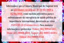 Atividades suspensas na Câmara Municipal de Sapezal até 05/04/2020