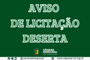 Aviso de Licitação Deserta