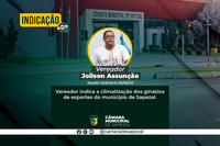 Câmara aprova indicação nº 014/2022 de iniciativa do vereador Joilson Assunção