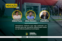 Câmara aprova indicação nº 015/2022 de iniciativa dos vereadores Francisco Erinaldo (Chapadinha), Ailton Monteiro e Zildinei Panta Pereira.