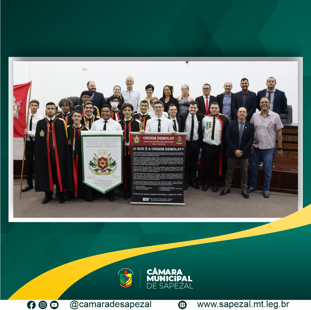 Câmara aprova projeto que institui “Dia Municipal do DeMolay” 