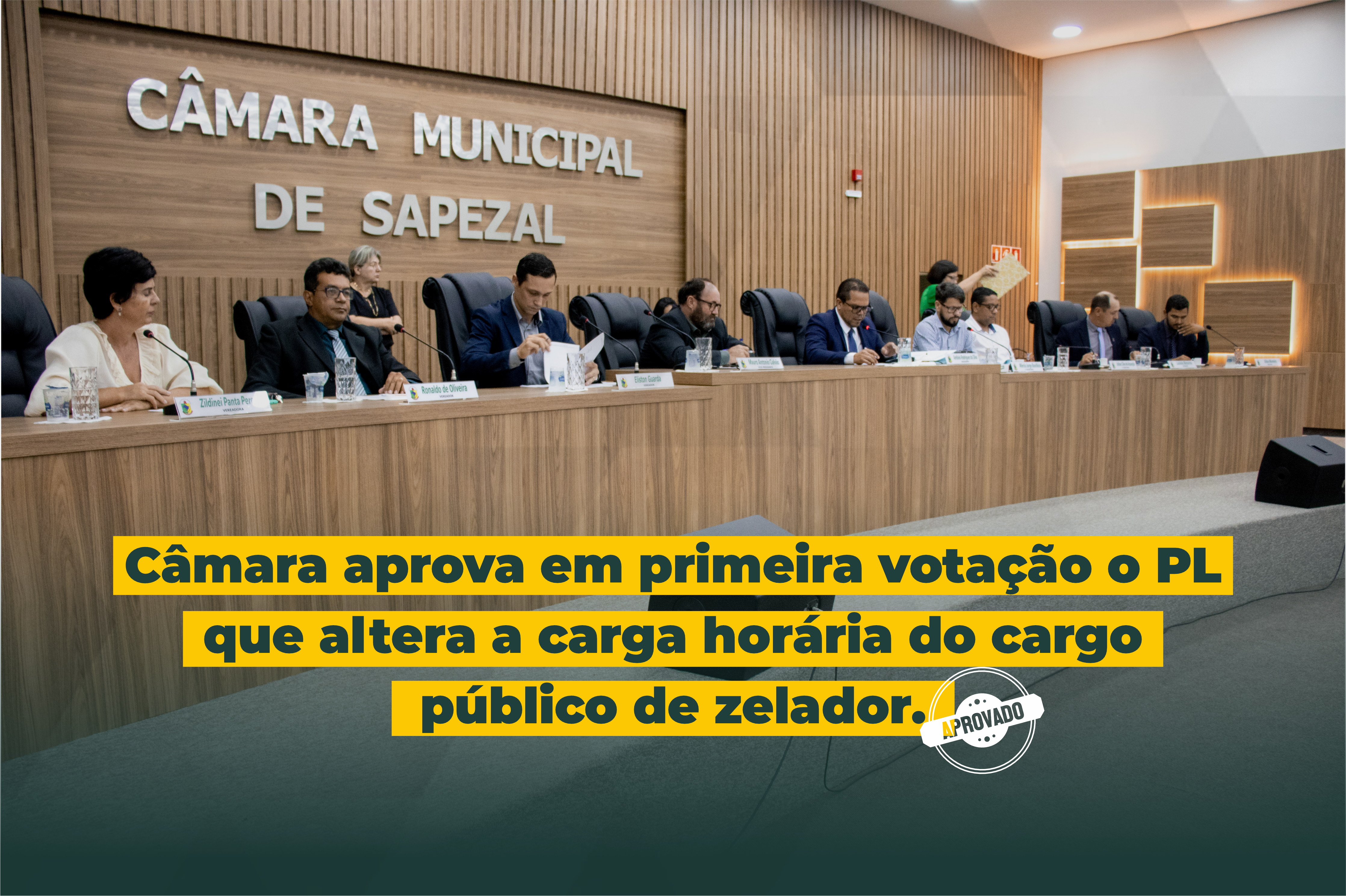 Câmara aprova projeto que reduz carga horária do cargo de Zelador