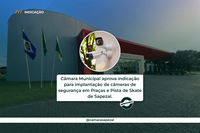 Câmara Municipal aprova indicação para implantação de câmeras de segurança em Praças e Pista de Skate de Sapezal.