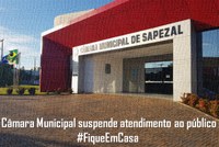 Câmara Municipal suspende atendimento ao público 