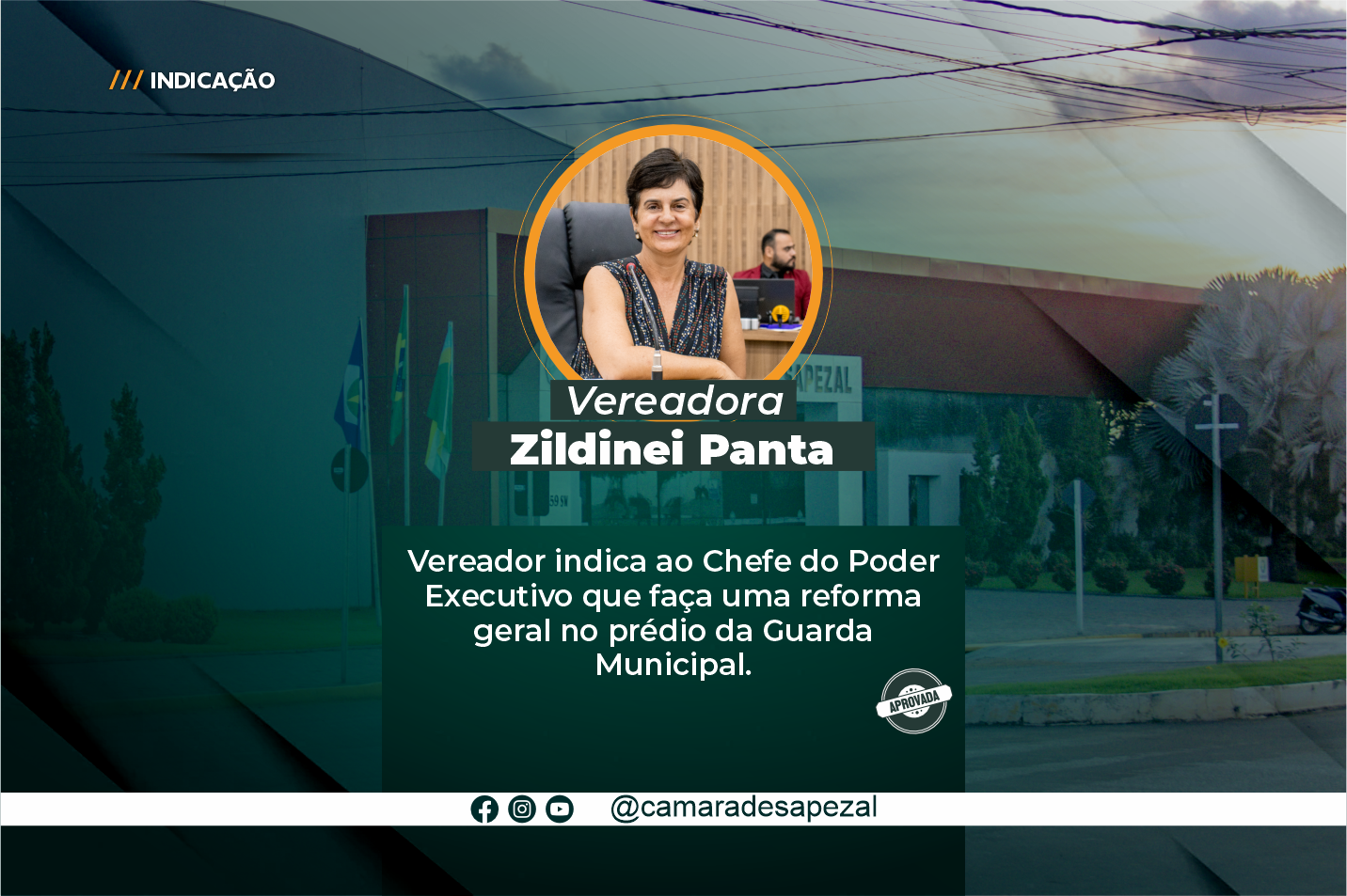 Guarda Civil Municipal e Departamento de Trânsito, vereadora indica reforma geral do prédio