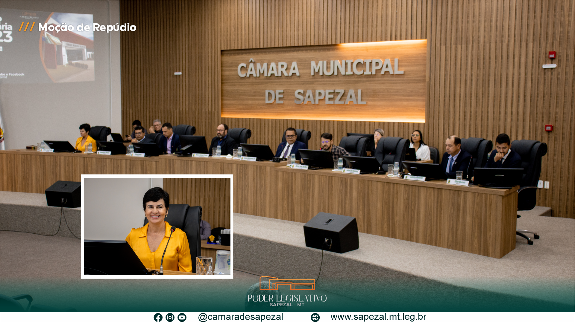 MOÇÃO DE REPÚDIO APROVADA PELA CÂMARA MUNICIPAL DE SAPEZAL