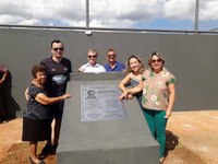 VEREADOR CLÓVIS PARTICIPA DA INAUGURAÇÃO DO COMPLEXO ESPORTIVO NO JARDIM SAPEZAL