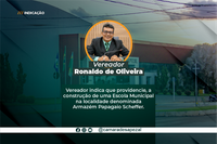 Vereador Ronaldo sugere a construção de uma Escola Municipal na antiga Coprocentro